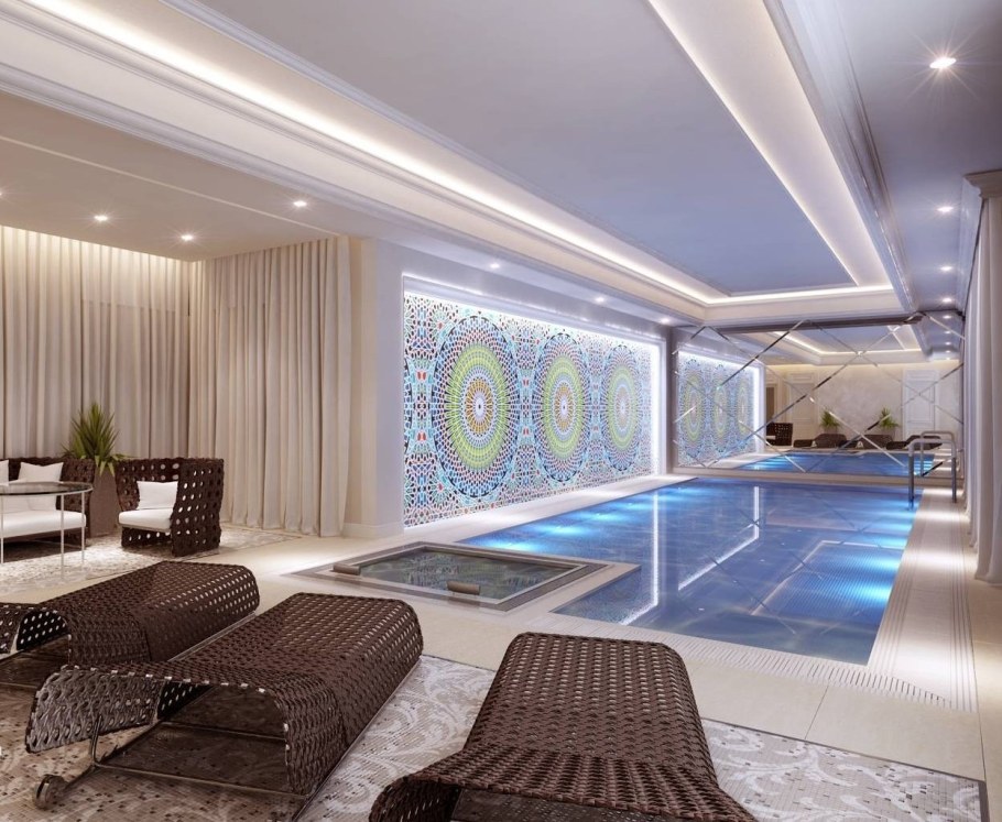 Интерьер бассейна в частном доме