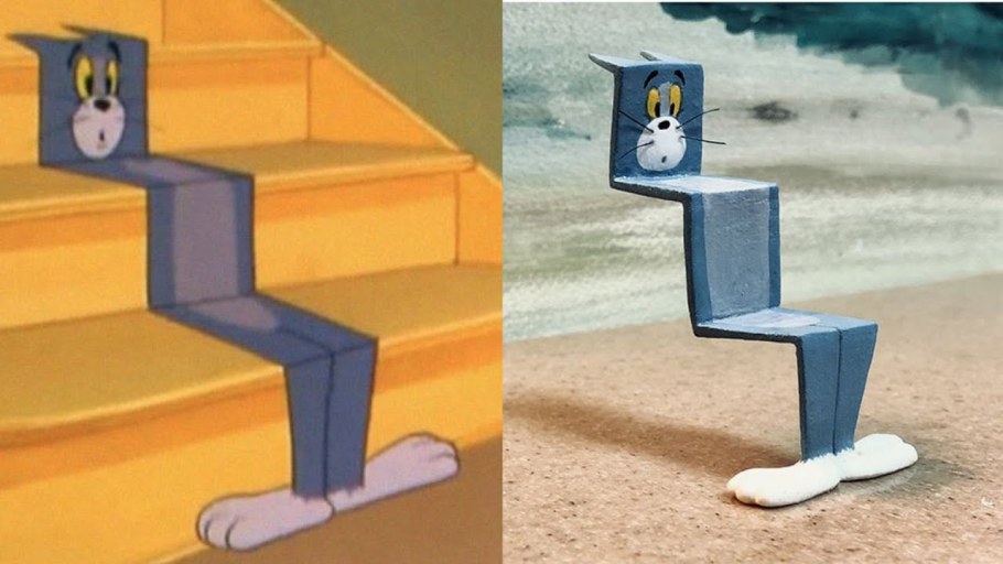 Том и Джерри том на лестнице