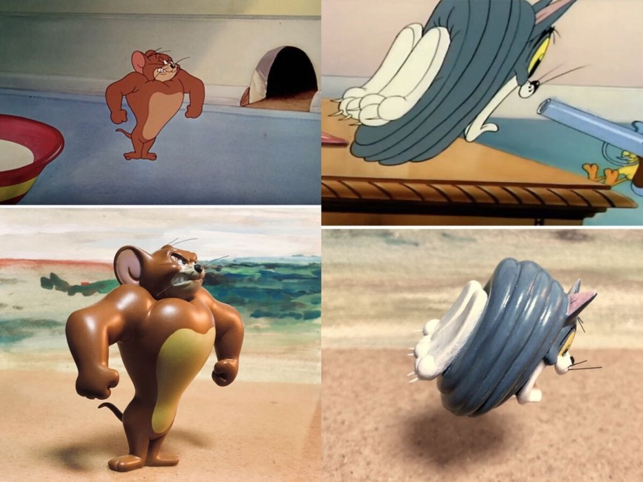 Фигурки том и Джерри в странных позах