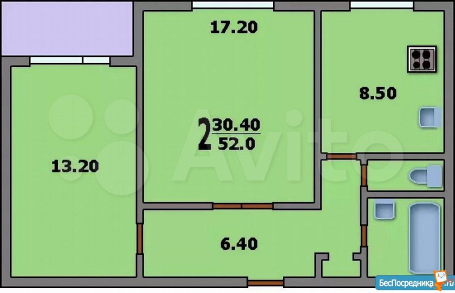 План квартиры чертеж 3-х комнатная
