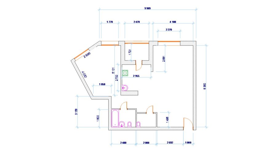 Московский проект квартиры планировка 2 комнатная