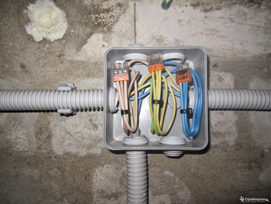 Распаячная коробка 380в монтаж