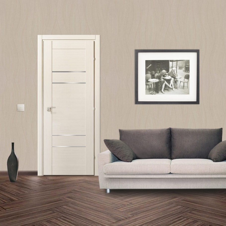 Двери беленый дуб в интерьере