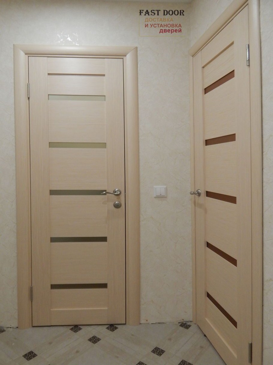 Дверь водопад беленый дуб