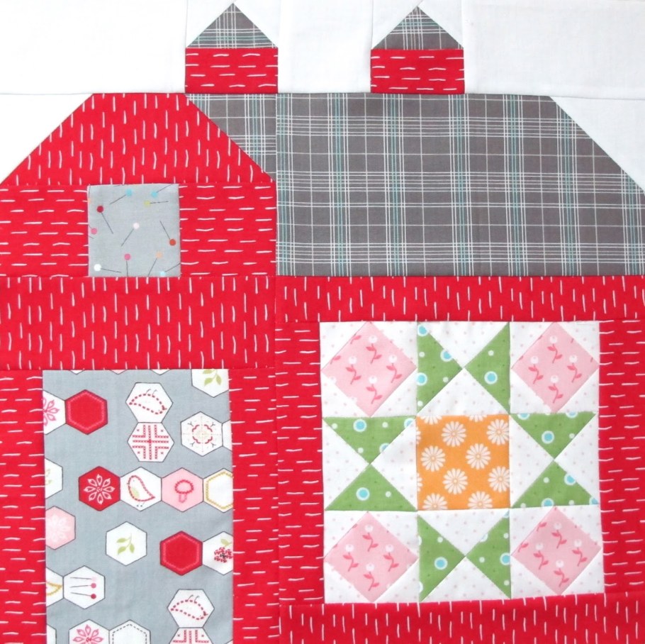 Домики в стиле пэчворк