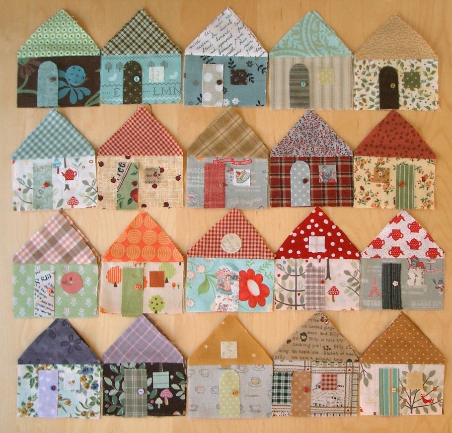 Квилт пэчворк Лоскутные домики