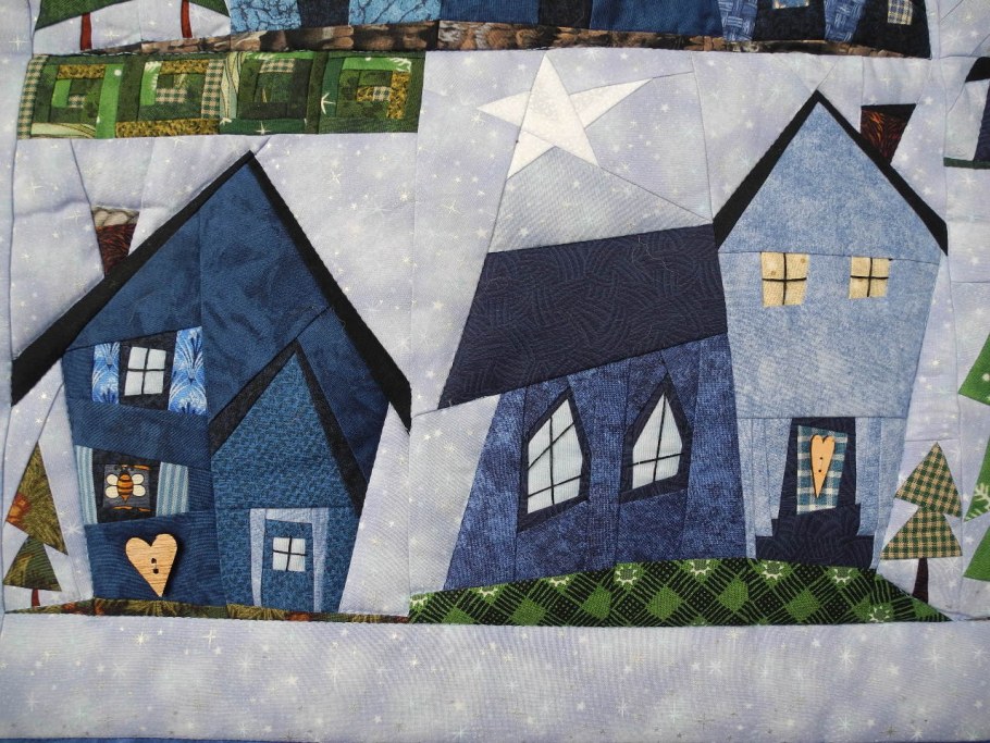 Лоскутные джинсовые домики