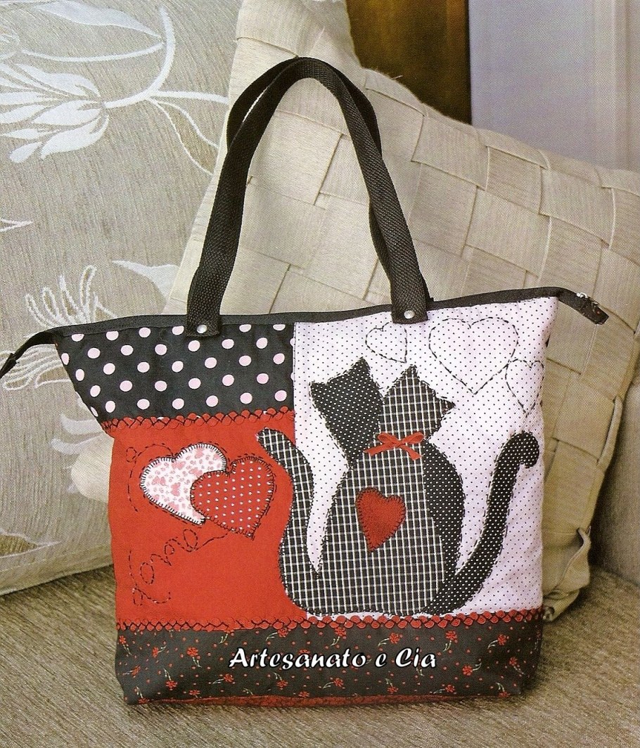 Сумки Лоскутные с кошками