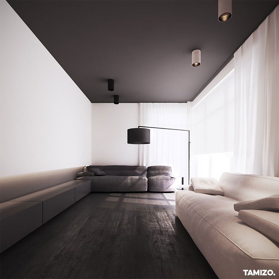 Черный матовый натяжной потолок