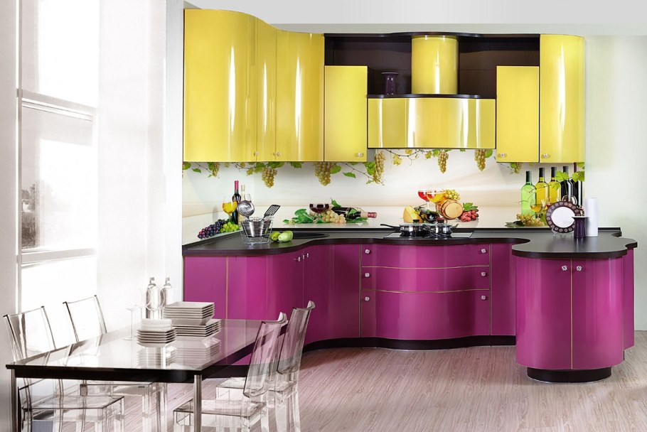 Кухонный гарнитур с радиусными фасадами