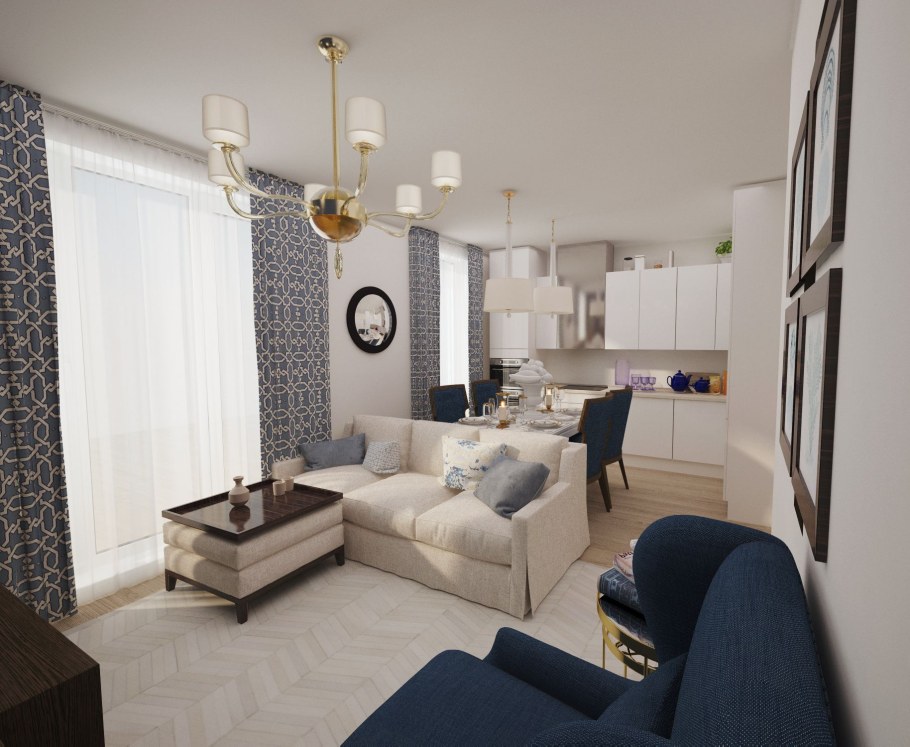 Интерьер квартиры 52 кв м