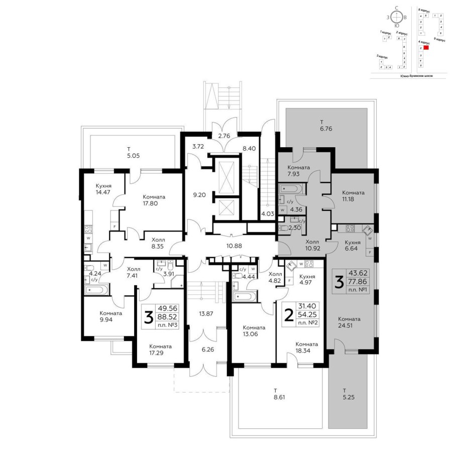 Пик 2 планировка евродвушки