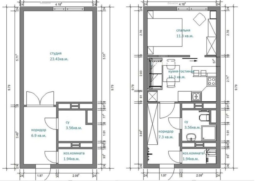 Пик 2 планировка евродвушки