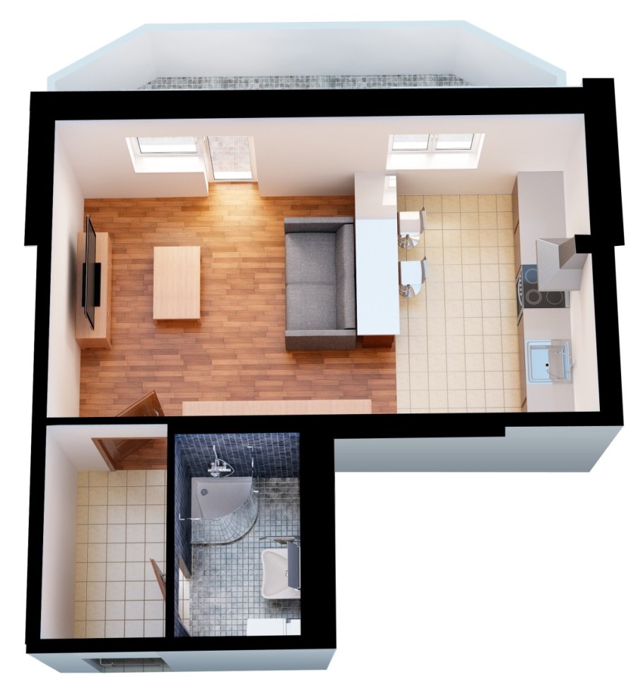 Планировка 1 комнатной квартиры 40 кв.м