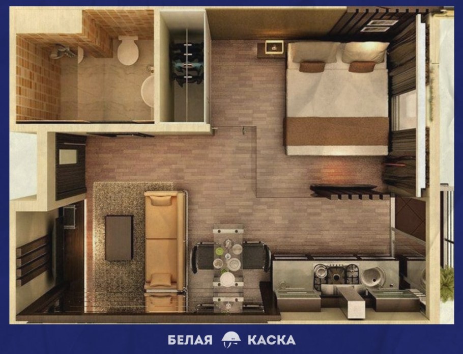 Планировка однокомнатной квартиры 37кв