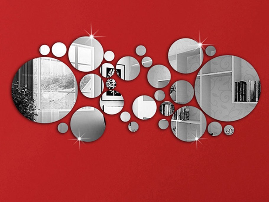 Зеркальное панно круги