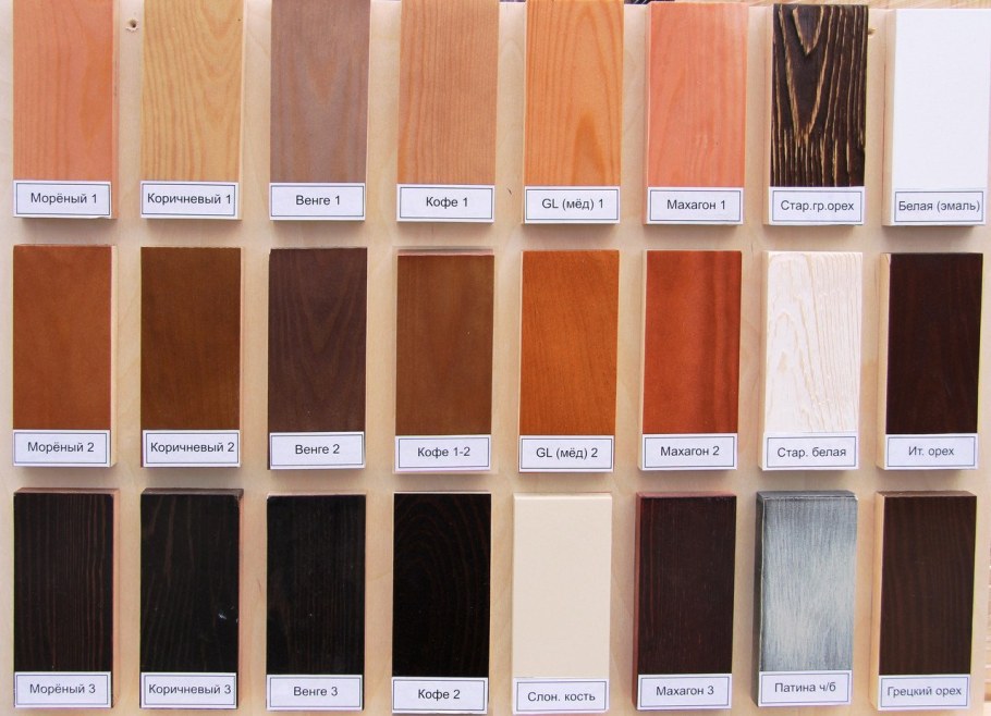 Varathane Wood Stain палитра