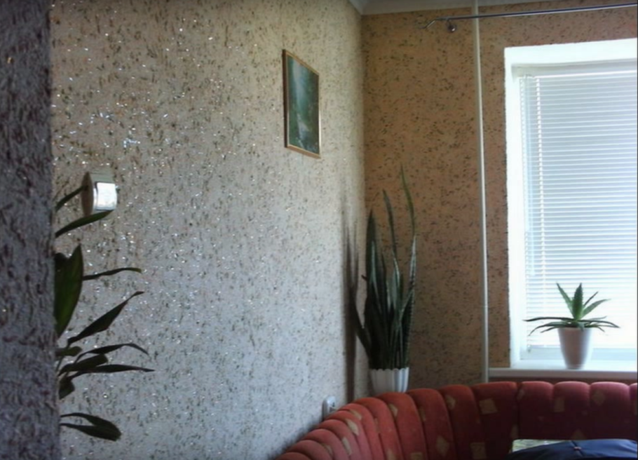 Отделка стен жидкими обоями