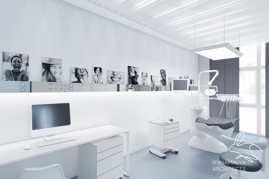 Стоматология дизайн интерьера белый