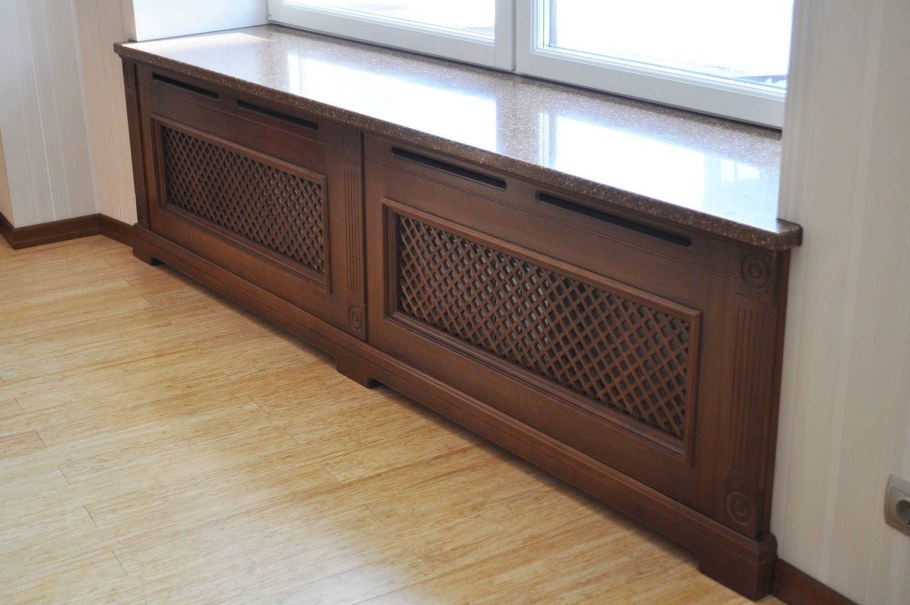 Экран на радиатор отопления в стиле лофт