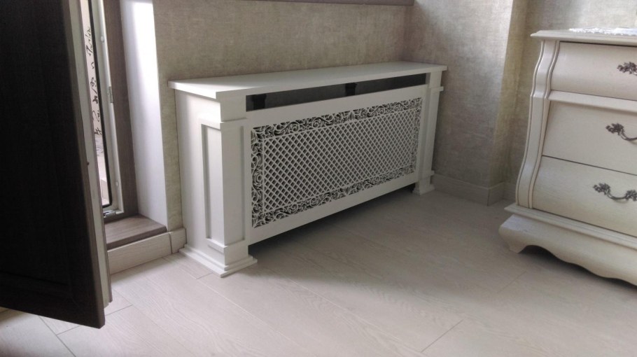 Экран для радиатора в интерьере