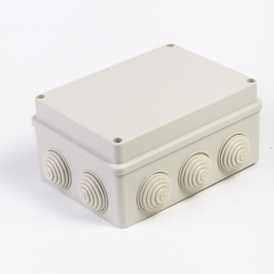 Распаячная коробка с крышкой ОП 190х140х70мм, ip55, 10 гермовводов, TDM sq1401-1244