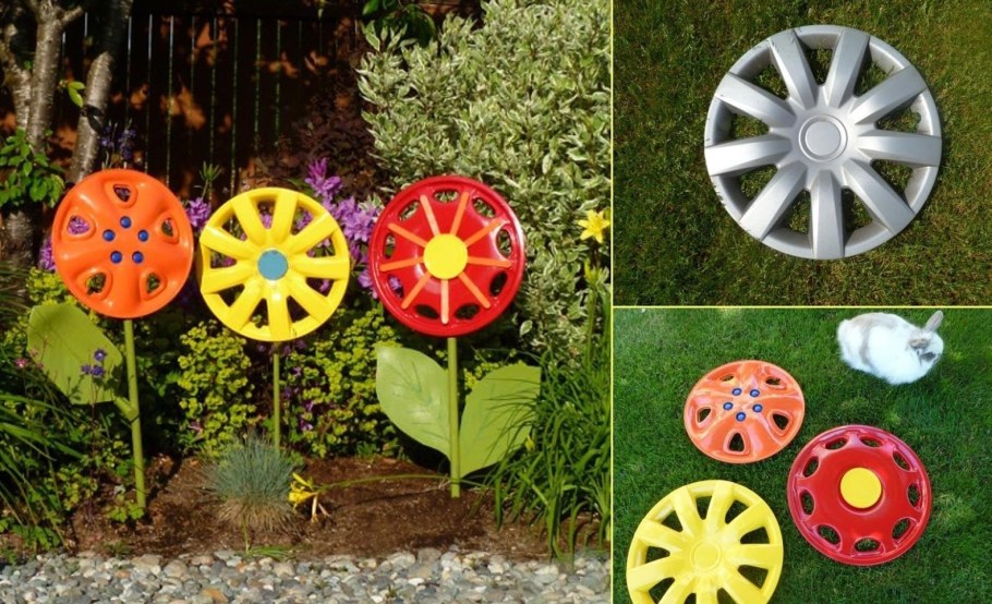 Украшение участка дисками