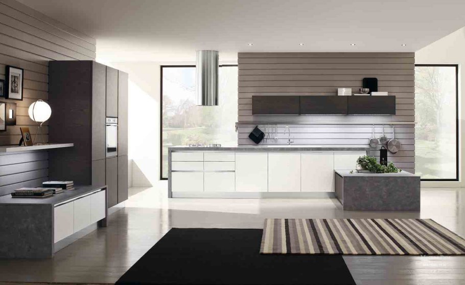 Кухонный гарнитур в гостиной