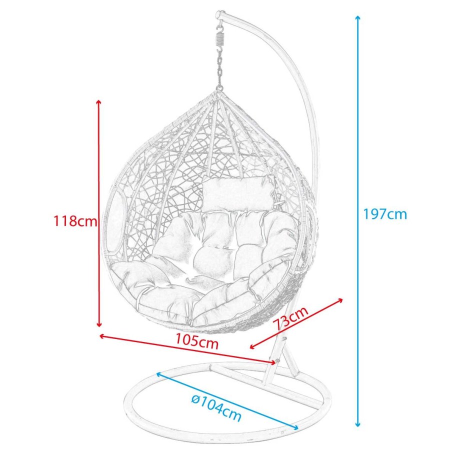 Кресло качель подвесная чертеж
