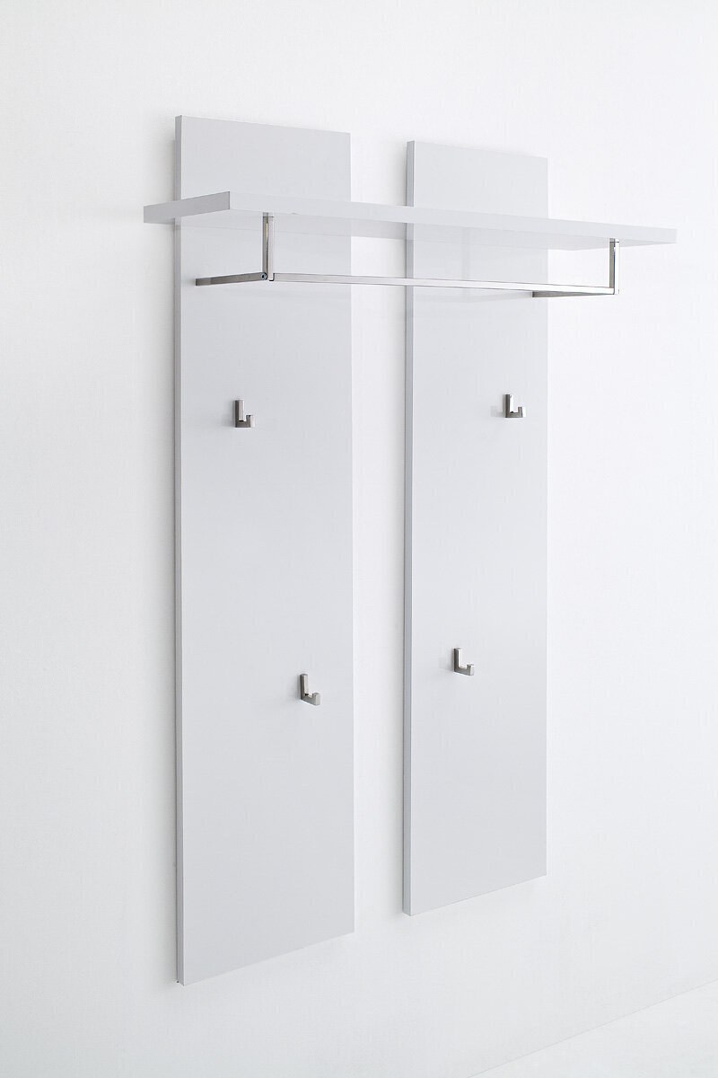 Вешалка настенная с141w белый/хром