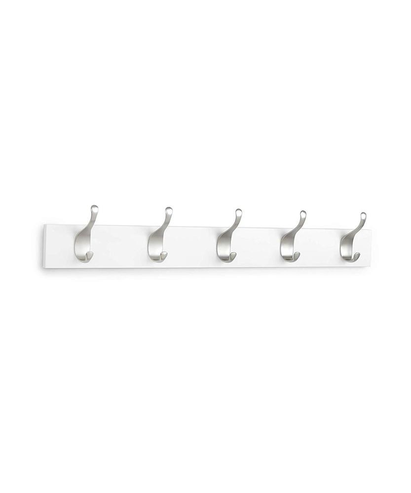 Вешалка с крючками белая noff