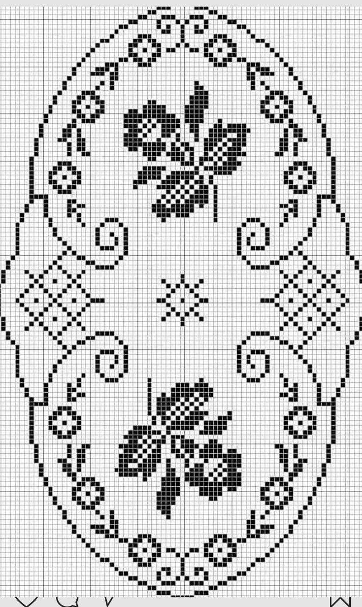 Монохромная вышивка салфетки