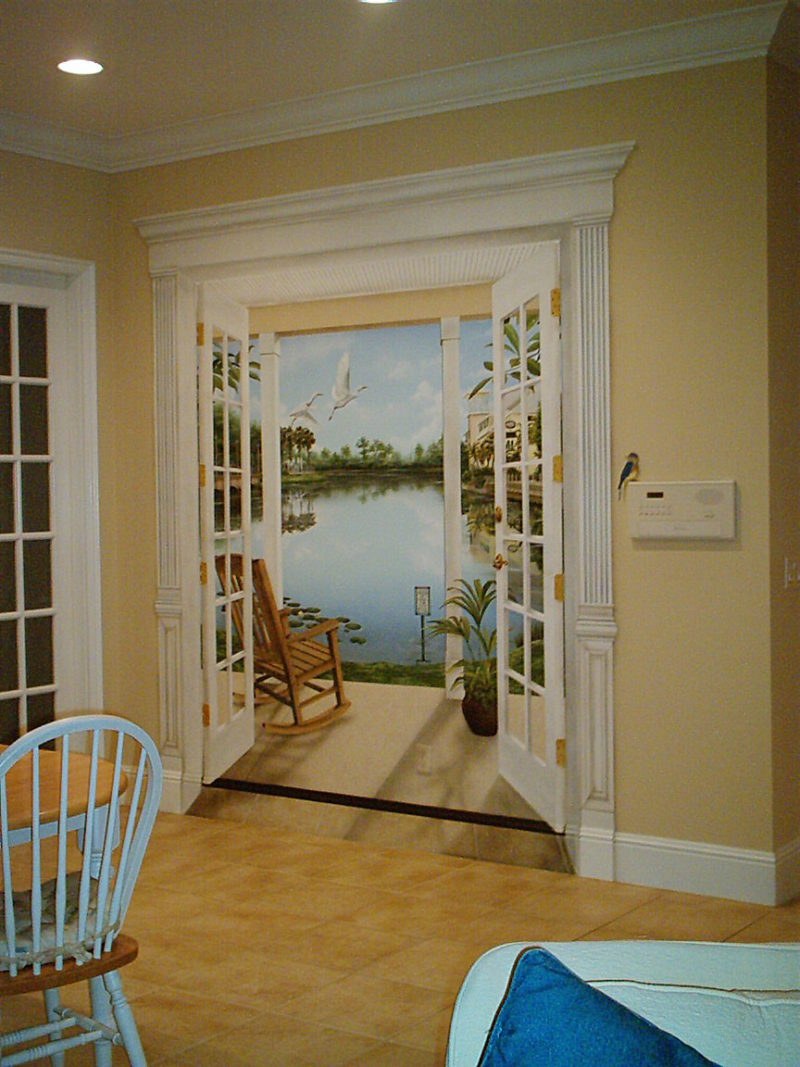 Фотообои окно в интерьере