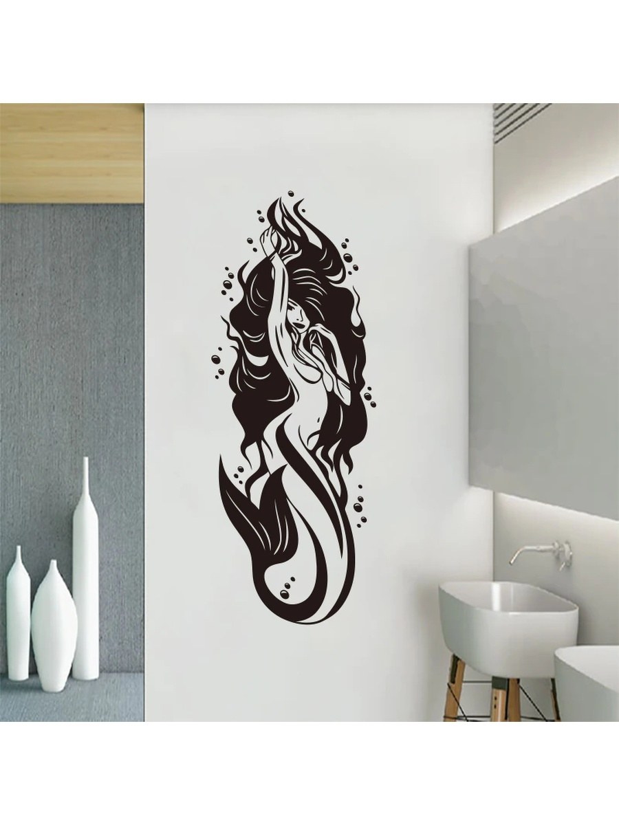 Трафарет волна для стен ванной