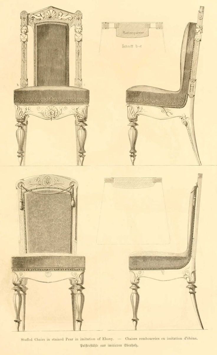 чертежи мебели 19 века