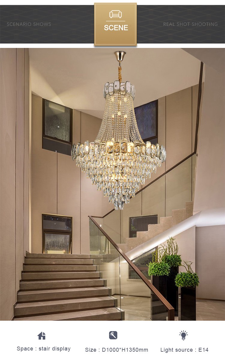 Лестничные люстры длинные