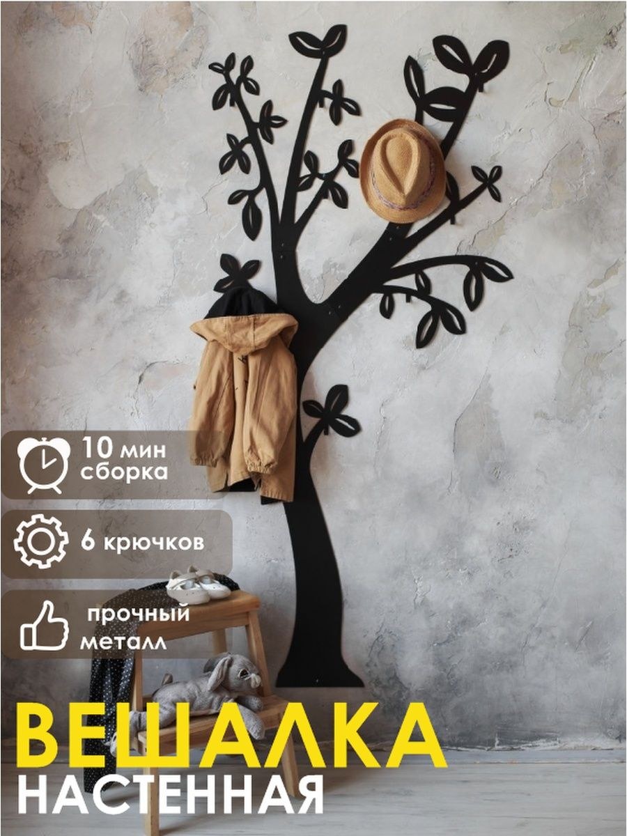 Вешалка настенная arttome (75 фото)