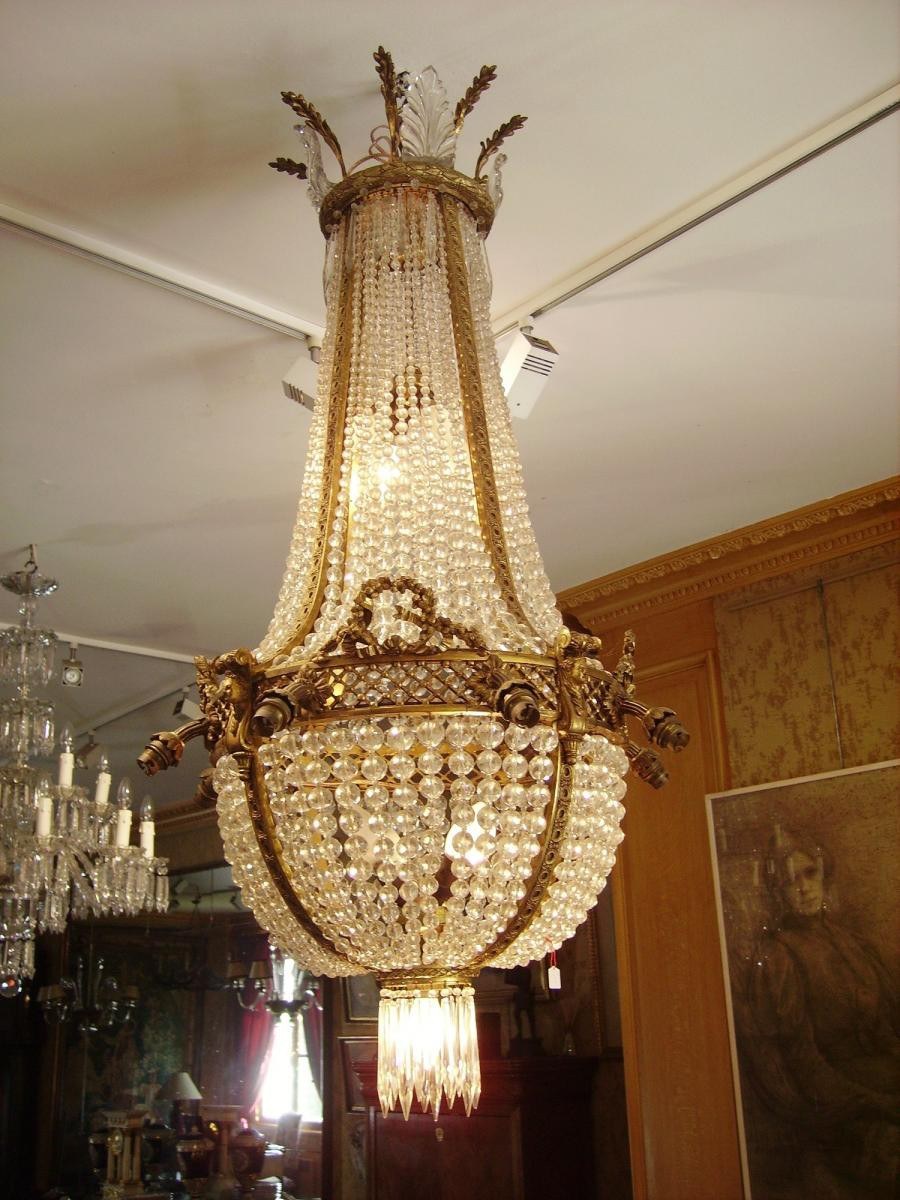 Старинные люстры баккара антик