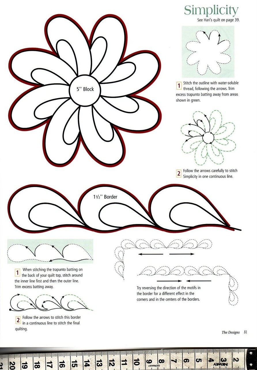 Схемы для Стежки трапунто