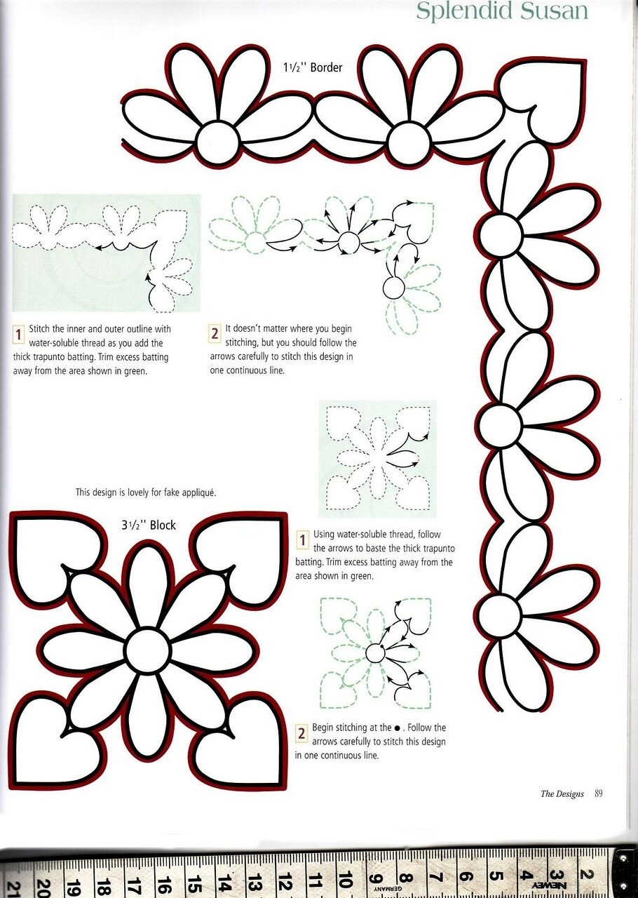 Схемы для Стежки трапунто
