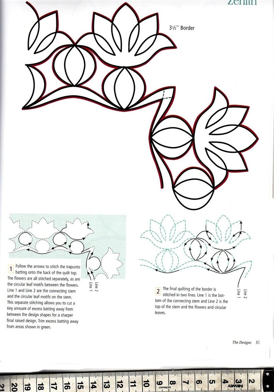 Схемы для Стежки трапунто