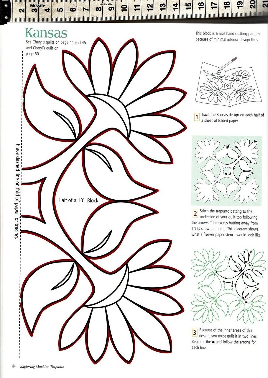 Схемы для Стежки трапунто