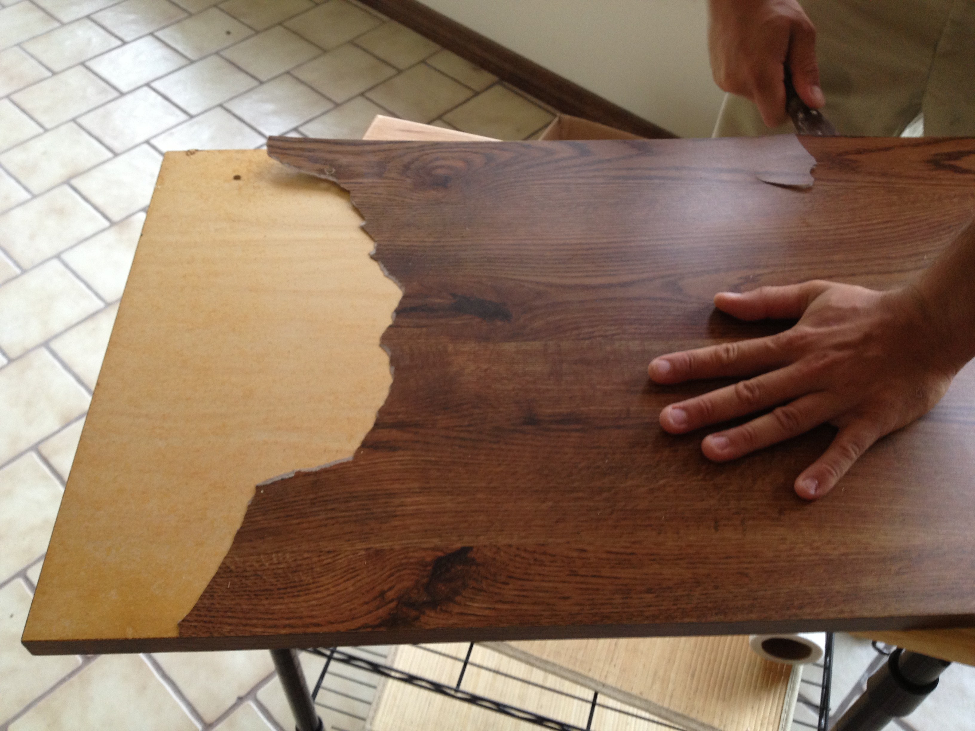 реставрация стола из шпона в домашних условиях