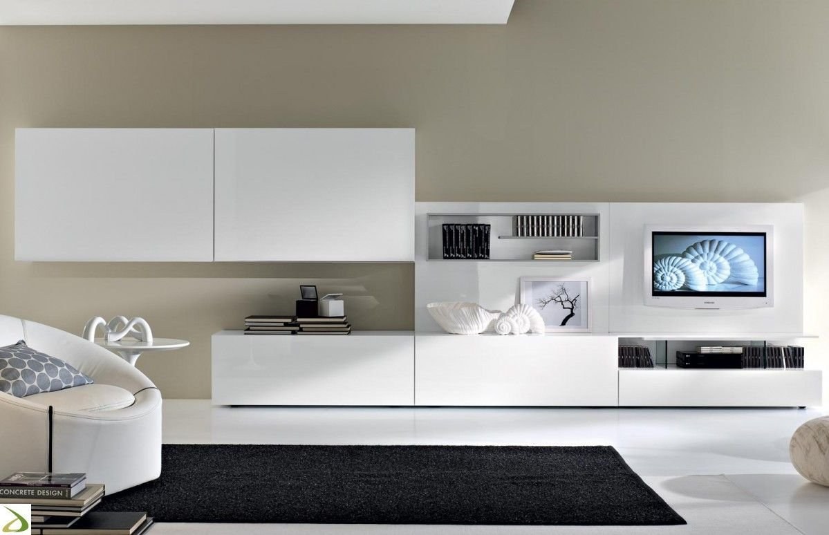 Белая мебель для гостиной в современном стиле