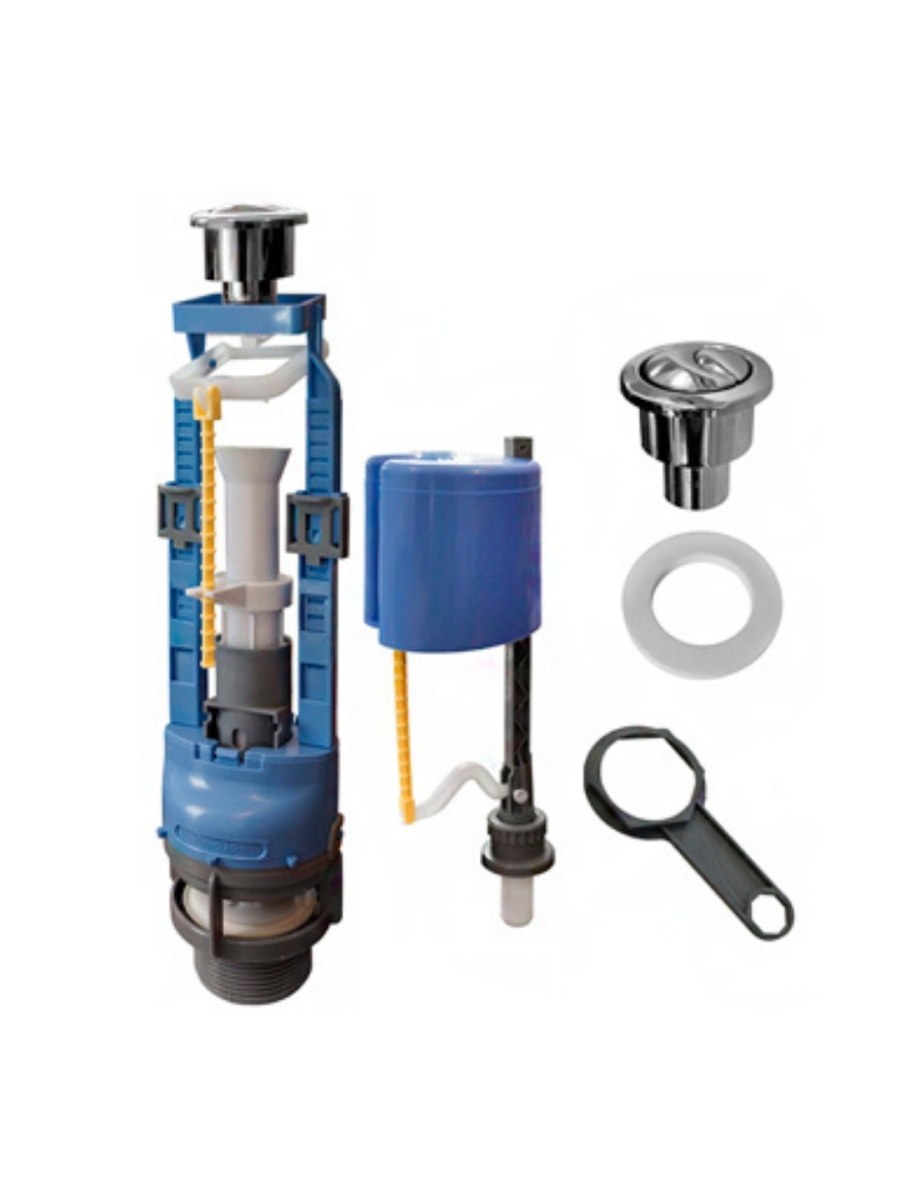 Арматура сливная кнопочная Ани 8510с Нижний подвод воды