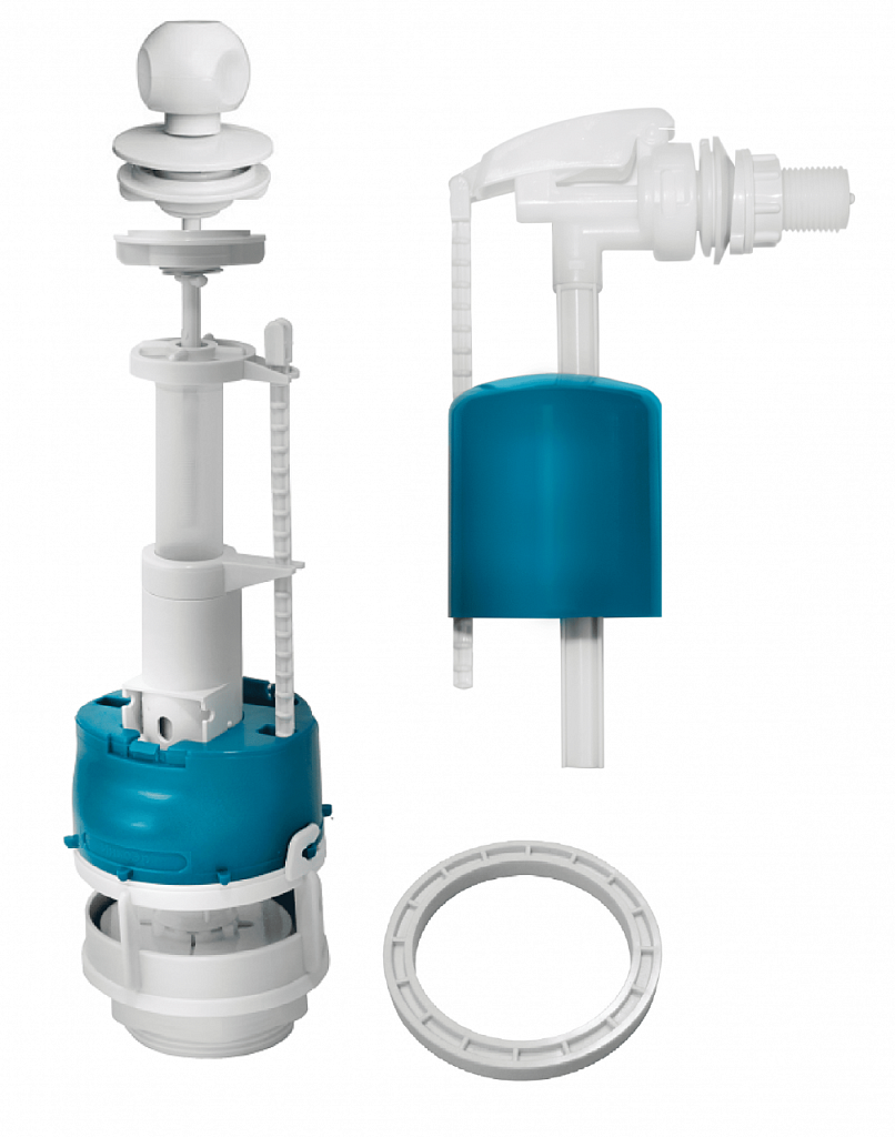 Арматура бачка 1/2 Ани пласт wc4050 боковая подводка пластик шток белый