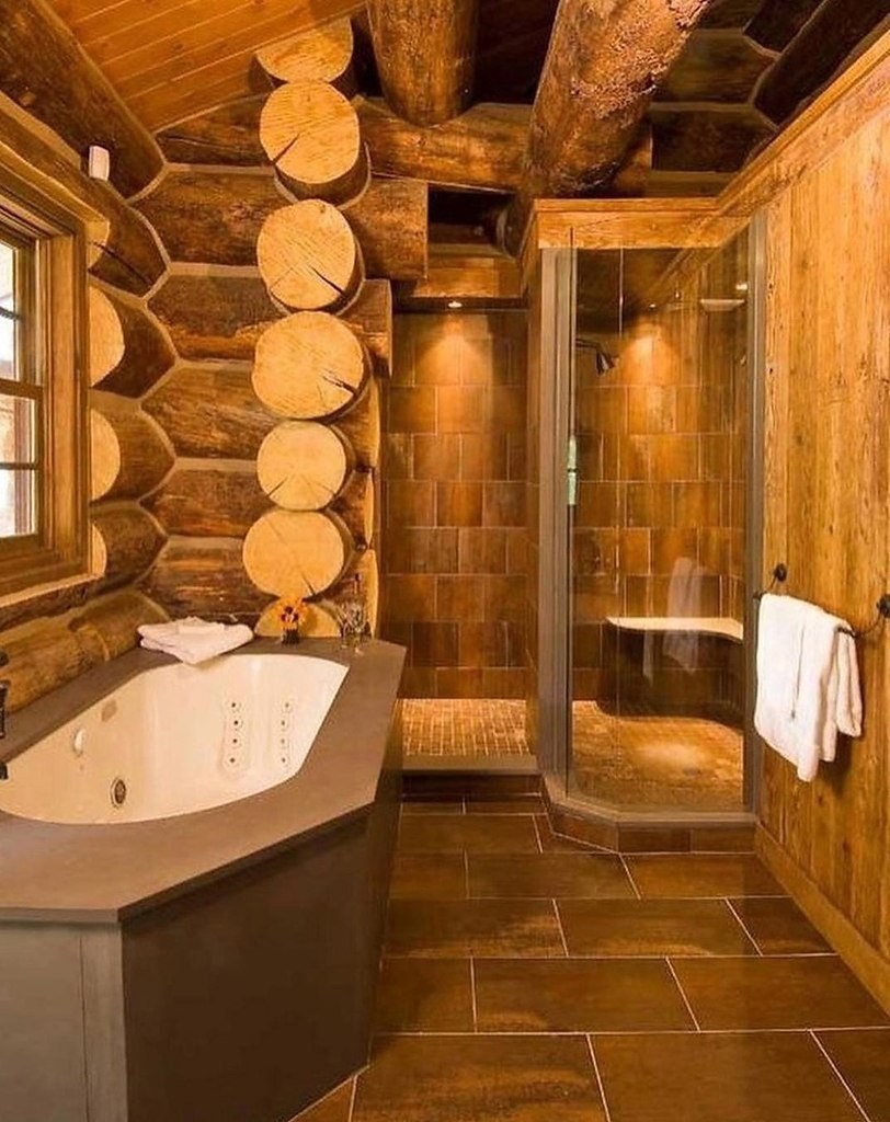 Ванная в срубе
