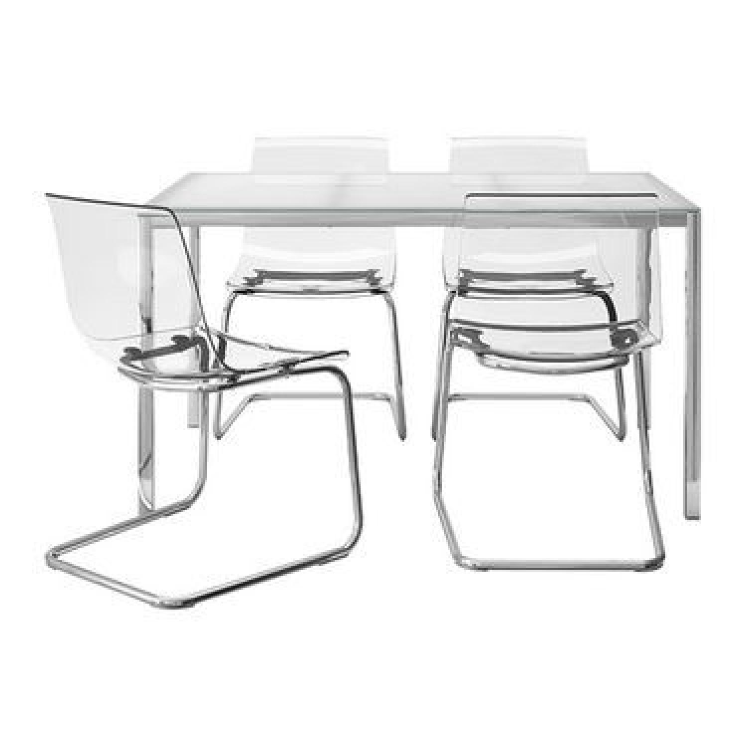 Torsby торсби стол хромированный глянцевый белый 135x85 см