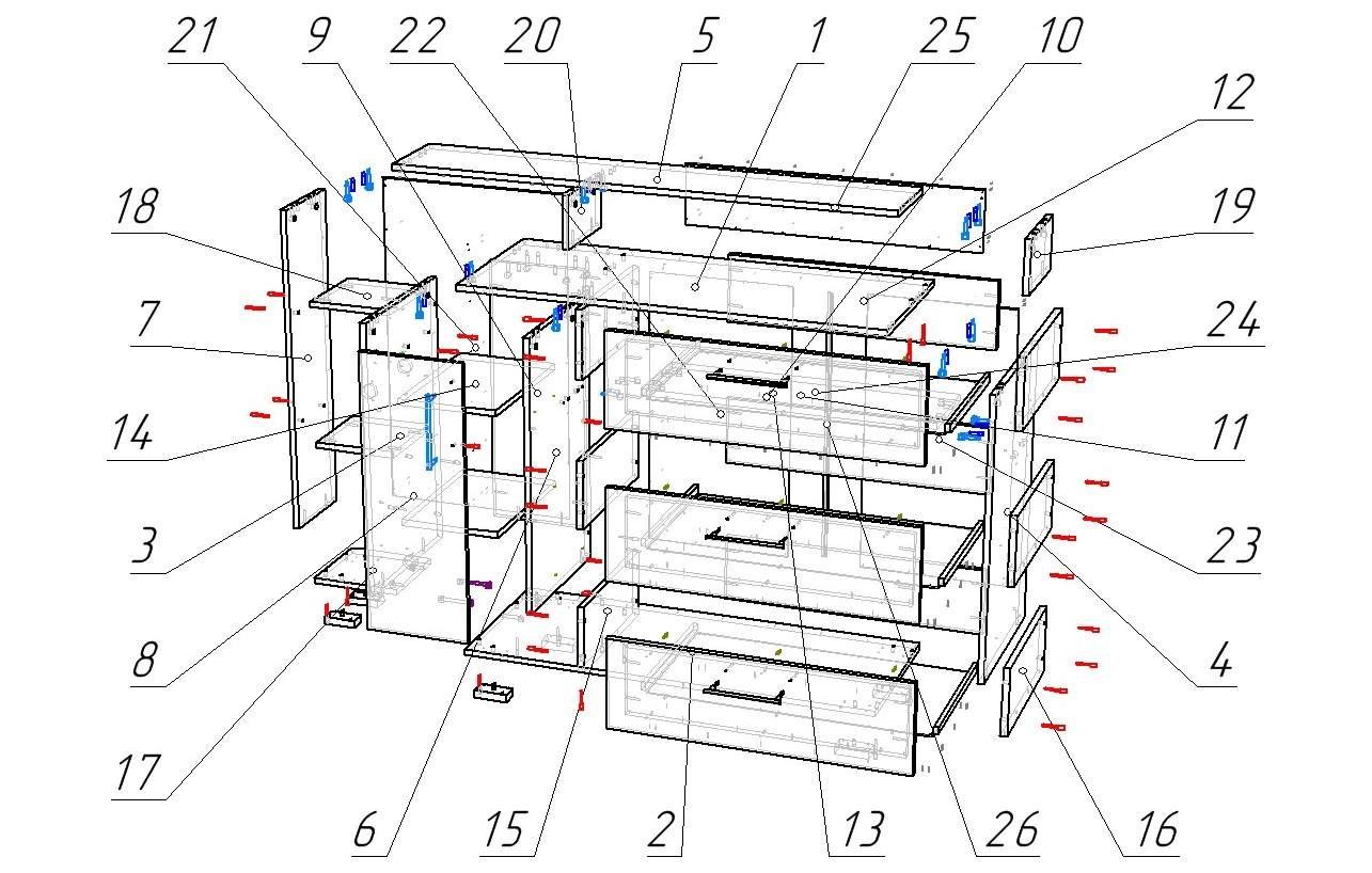 Как собрать комод. Комод 4 ящика 2.06 Лотос BMS схема сборки. Комод 4-4423 (Гранд Кволити). Комод 2.06 Лотос BMS комплектующие. Комод с дверкой и тремя ящиками Гранд Кволити 4-4423 схема сборки.