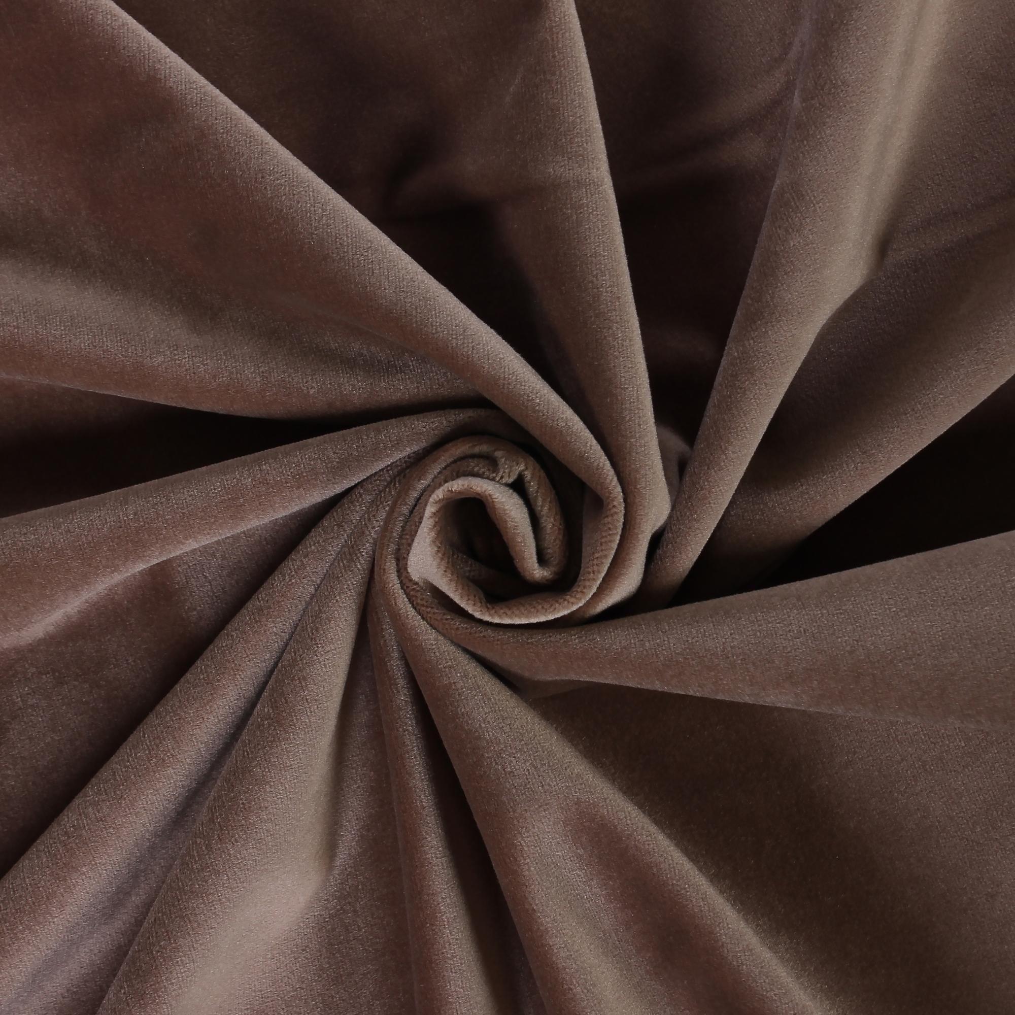 Занавесочная ткань. Бархат (коричневый g062-09). Коричневая ткань. Портьерный велюр. Ткань бархат коричневый.